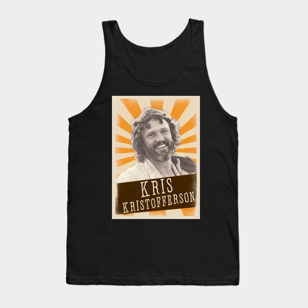 Vintage Aesthetic Kris Kristofferson 80s Tank Top by SkulRose